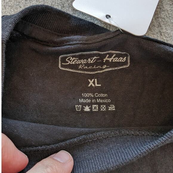 Nascar Shirt Mens Extra Large Black Stewart Haas Racing Kevin Harvick #4 - Picture 6 of 10